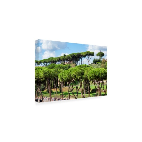 Philippe Hugonnard 'Dolce Vita Rome Green Trees' Canvas Art,30x47